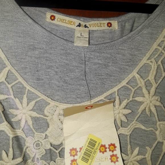 Flowy crochet double layer tanktop Chelsea violet - Picture 1 of 3